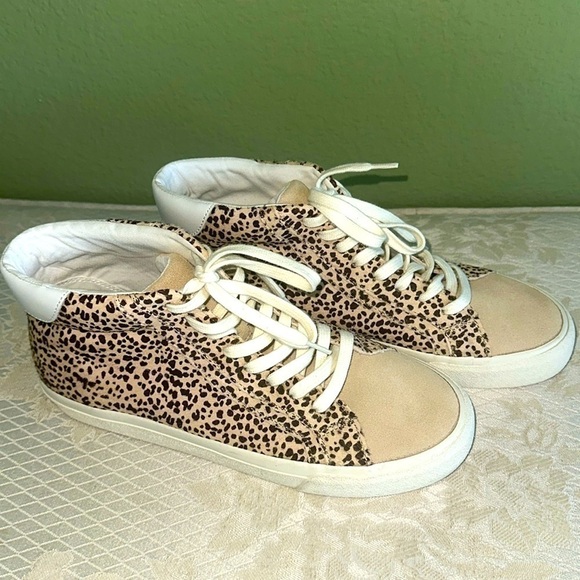 MADEWELL MWL SIDEWALK LEOPARD PRINT HI TOP SNEAKERS SIZE Women’s 9.5M | Men’s 8M - Picture 1 of 6